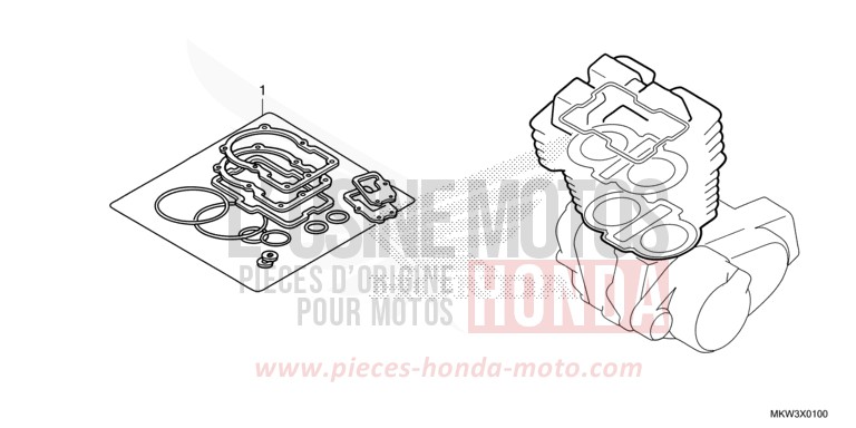 TROUSSE DE JOINT A von NC750X DCT PEARL GLARE WHITE (NHB53) von 2021